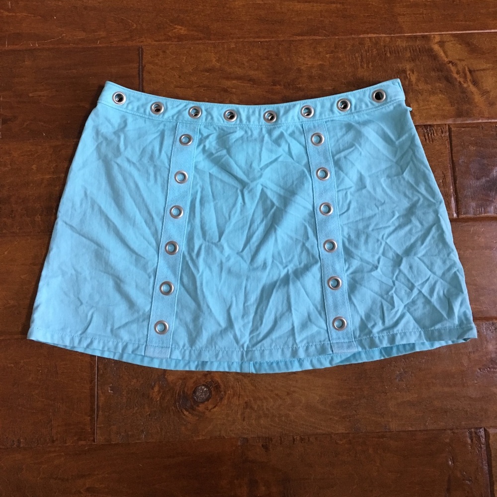ANNE COLE 6 SM Small Swim Beach Pool Cruise Travel Cover Up Skirt Turquoise Blue